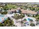Overhead view of a community clubhouse with water features, a splash area, and a gorgeous design at 780 Drop Shot Dr, Davenport, FL 33896