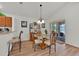 Cozy dining area with a glass table and a sliding glass door at 786 Oxford Dr, Davenport, FL 33897