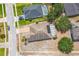 Aerial view showcasing a private backyard pool and solar panels at 807 Ayden Oak Ln, Ocoee, FL 34761