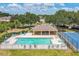 Aerial view of a community pool and basketball court in the neighborhood at 807 Ayden Oak Ln, Ocoee, FL 34761