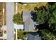 Overhead view of a single-Gathering home, showcasing the roof and surrounding landscape at 10108 Matchlock Dr, Orlando, FL 32821