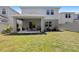 Spacious backyard with a covered patio, grassy area, and a privacy fence, ideal for outdoor enjoyment at 1105 Grand Hammock Ct, Kissimmee, FL 34746