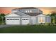 Charming two-story home boasting a three-car garage, well manicured lawn, and lush landscaping at 15335 Rising View Dr, Montverde, FL 34756