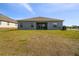 Backyard view showing the home's exterior and covered patio, great for enjoying the outdoors at 1816 Forest Glen Dr, Fruitland Park, FL 34731