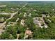 An aerial view of a single-Gathering home surrounded by lush greenery at 18240 Lynbrook Rd, Orlando, FL 32820