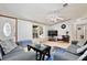 Comfortable living room with laminate floors, two grey sofas, and modern decor at 18240 Lynbrook Rd, Orlando, FL 32820