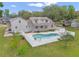 Great aerial view showcasing a beautiful pool and spacious yard. Home also has a charming porch at 1901 Lakeshore Cir, Longwood, FL 32750