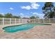 Beautiful pool with a brick patio and privacy fence, offering a private and refreshing backyard oasis at 1901 Lakeshore Cir, Longwood, FL 32750