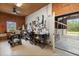 View of garage with tools hanging on the wall and a bicycle at 240 Spring Forest Dr, New Smyrna Beach, FL 32168