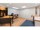 Bright office space features hardwood floors, skylights, and built-in shelves and storage at 240 Spring Forest Dr, New Smyrna Beach, FL 32168