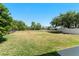 Spacious, fenced backyard featuring mature trees and a well-maintained lawn at 2644 Slagrove Ct, Winter Garden, FL 34787