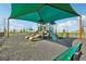 Community playground with slides, climbing structures, and shaded seating area for enjoyment at 3565 Dahlia Dr, Lake Hamilton, FL 33851