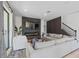 Cozy living room featuring a fireplace with marble surround and ample seating at 4509 Patricia Ann Ct, Orlando, FL 32839
