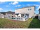 Captivating backyard with a stunning pool, comfortable seating, and outdoor kitchen, perfect for leisure and fun at 555 Meadow Bend Dr, Davenport, FL 33837