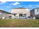 Beautiful backyard showcasing a modern pool, patio area, and outdoor grill, ideal for summer gatherings at 555 Meadow Bend Dr, Davenport, FL 33837