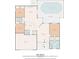 Detailed floor plan layout of a home featuring a pool, multiple bedrooms, and a spacious living area at 609 Westview Dr, Minneola, FL 34715