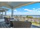 Inviting balcony with wicker furniture offering stunning ocean views and a relaxing outdoor living space at 7 Marden Dr, Ormond Beach, FL 32176