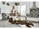 Close-up of a stylish kitchen island with marble countertops and unique decor at 7 Marden Dr, Ormond Beach, FL 32176