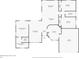 Detailed floor plan of the home, showcasing the layout of rooms, including the primary bedroom and kitchen at 8004 Village Green Rd, Orlando, FL 32818