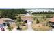 Aerial view of homes in a residential area with mature trees and landscaping at 857 E Flag Ln, Kissimmee, FL 34759