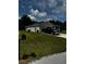 Exterior elevation of a single-story house featuring a lawn, driveway, and a car at 9028 Se 41St Court Rd, Ocala, FL 34480