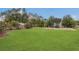 This backyard features a manicured lawn, shed, and metal carport at 10528 Old Dade City Rd, Lakeland, FL 33810