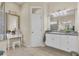 Bathroom with vanity, tiled flooring and a walk in shower at 10528 Old Dade City Rd, Lakeland, FL 33810