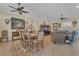 Inviting dining area flows into the living room with stylish furnishings at 10528 Old Dade City Rd, Lakeland, FL 33810