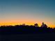 Dusk view of an orange sunset against a treeline at 14259 Kellogg Ave, Orlando, FL 32827