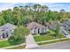 Aerial view of a well-maintained single-Gathering home surrounded by mature trees and lush greenery at 1610 River Birch Ave, Oviedo, FL 32765