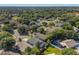 An aerial view capturing a vibrant neighborhood with a mix of houses and green spaces at 2098 Carpathian Dr, Apopka, FL 32712