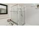 A glass shower door is featured in this bathroom at 2098 Carpathian Dr, Apopka, FL 32712