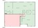 First floor plan featuring a living room, dining area, kitchen and bedrooms at 2658 Palmetto Ridge Cir, Apopka, FL 32712