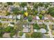 Aerial view of a neighborhood with a yellow balloon marker for a specific property at 3204 Amherst Ave, Orlando, FL 32804