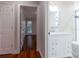 Bathroom featuring a white vanity, modern faucet, and framed mirror at 789 Barger Dr, Deltona, FL 32738