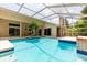 Private pool enclosed with a screened-in lanai, offering relaxation and recreation at 812 Silverwood Dr, Lake Mary, FL 32746