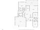 First floor plan showing layout of bedrooms, bathrooms, kitchen, living room and garage at 871 Iron Oak Way, The Villages, FL 32163
