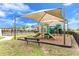 Community playground featuring modern play equipment, shaded area and seating at 9820 Bucklow Hill Dr, Orlando, FL 32832