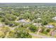 Aerial view of neighborhood surrounded by lush trees at 106 Pine Tree Dr, Ormond Beach, FL 32174