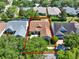 Aerial view of the property showcasing its location and surrounding neighborhood at 112 Overton Gardens Lane, Deland, FL 32724