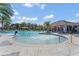 This is a resort-style community pool with multiple fountains and lounge seating for residents' enjoyment at 1315 Lawndale Cp, Ormond Beach, FL 32174