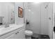 Modern bathroom with glass shower at 1611 Creekwood Run, Lakeland, FL 33809