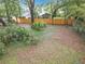 Spacious, fenced backyard with mature trees offers privacy and room to roam at 1869 Eagles Rest Dr, Apopka, FL 32712