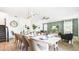Open dining and living space with modern light fixture, stylish decor, and comfortable seating at 2916 Simile St, Kissimmee, FL 34746