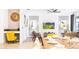 Open concept living space with dining area, desk, and view into the living room at 2936 Protagonist St, Kissimmee, FL 34746