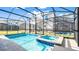 Inviting screened-in pool and spa area with ample space for outdoor enjoyment and relaxation at 2936 Protagonist St, Kissimmee, FL 34746
