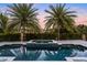 Beautiful pool with tiled hot tub and palm trees, perfect for relaxing and entertaining outdoors at 3647 Farm Bell Pl, Lake Mary, FL 32746