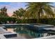 Backyard pool and spa with pavers and privacy hedge at 3647 Farm Bell Pl, Lake Mary, FL 32746