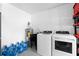 Functional laundry room with a washer, dryer, utility sink, and water heater, ready for your laundry needs at 376 Orange Ave, Longwood, FL 32750