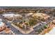Aerial view of shopping center with fountains, pedestrian walkways, and ample parking at 428 Tarrson Blvd, Lady Lake, FL 32159